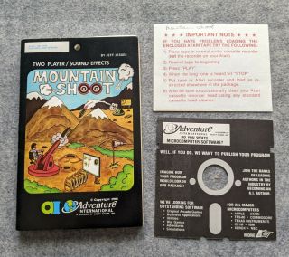 Mountain Shoot Atari 400 Home Computers Adventure International Vintage Game