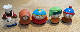 1998 Vintage South Park Cartman,  Kyle,  Kenny,  Stan Chef 6 " Vinyl Figures