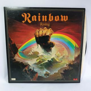Rainbow Rising Vinyl Record 12 " Gatefold Lp 1976 Oyster Polydor Vg,  /ex