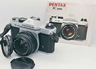 Vintage Pentax K1000 Film Camera W/ Pentax 50mm Lens