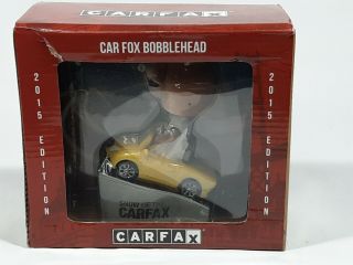 Carfax Car Fox Bobblehead 2015 Limited Edition Hand Painted Nib