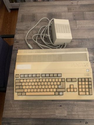 Vintage Commodore Amiga 500 With Power Supply Read