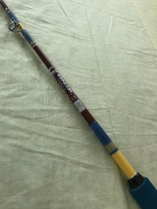 Kencor 95csf Tenlew Magnaglas 5’6” 12 - 30lb Casting Fishing Vintage Rod