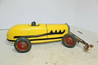 1920s Electricar Kokomo Yellow Roadster Tether Race Car 15 " Vintage Kingston