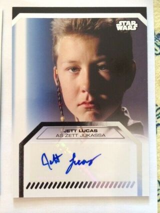 Star Wars Galactic Files 2 - Autograph Jett Lucas As Zett Jukassa Sc