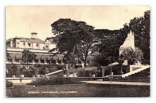 Vintage Postcard Gordon Gardens Colombo Sri Lanka Ceylon D4