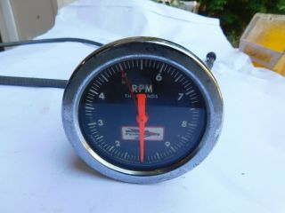 Vintage Jones Motorola Moroso Cable Driven Tach With Cable Drag Race Nhra Ihra