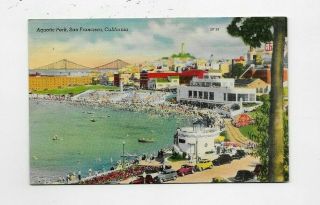 Vintage Linen Postcard Aquatic Park San Francisco Ca M1625
