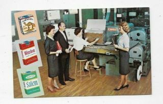 Vintage Chrome Postcard R J Reynolds Tobacco Co Winston - Salem Nc Cigarette R1549