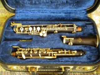 Paris La Marque French Oboe All Wood With Bell Key Vintage