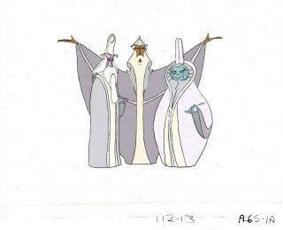 A Cosmic Christmas 1977 Animation Alien Magi Hand Painted Cel Cbc Television