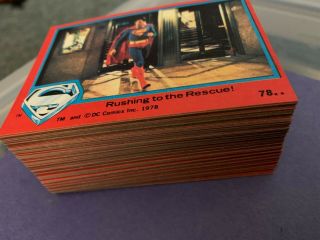 1978 Topps Superman The Movie Series 2 Complete 88 Card Set ’s 78 - 165 Brando