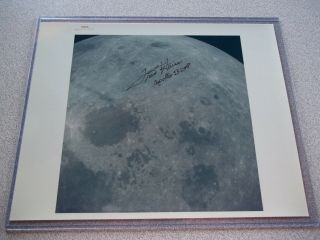 Fred Haise Vintage Apollo 13 Autograph On Nasa Red Photo