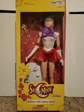 Sailor Moon Deluxe Adventure Doll Sailor Mars 2000 Irwin 11.  5 " Inches Nib