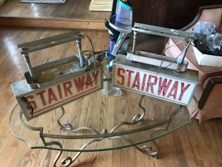 Vintage Industrial Lighted Stairway Sign’s