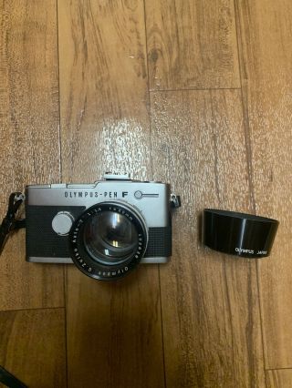 Vintage Olympus Pen Ft Half Frame Film Camera F.  Zuiko Auto - S 1:1.  8 38mm