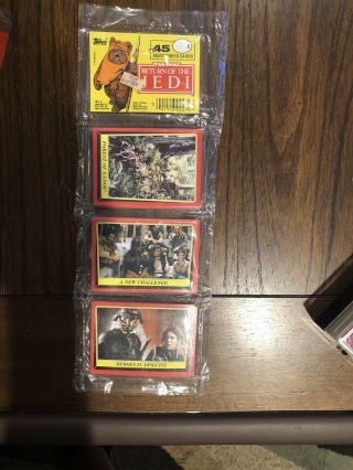 1983 Topps Rack Pack Star Wars Return Of The Jedi Nm/mt Unopen 45 Movie Cards