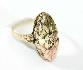Vintage 10k Black Hills Gold Womens Ring: 3.  7 Grams - Size 8