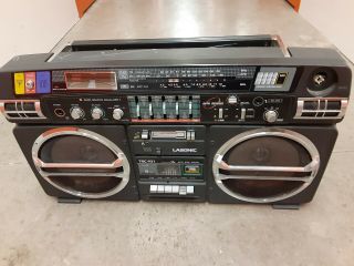 Lasonic Trc - 931 Radio Headphone Jack Dual Cassette Vintage Ghettoblaster Boombox