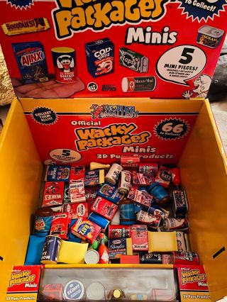 2020 Wacky Packages " Minis 3d " Series 1 Display Box Includes Commons