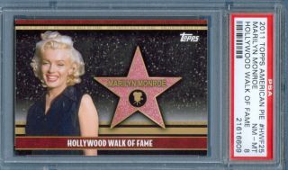 2011 Topps American Pie 25 Marilyn Monroe Hollywood Walk Of Fame Psa 8
