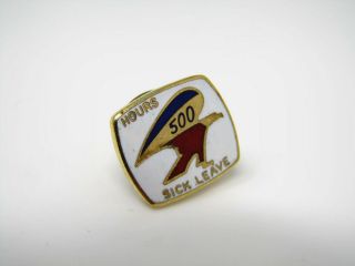 Vintage Collectible Pin: Usps Postal Service 500 Hours Sick Leave