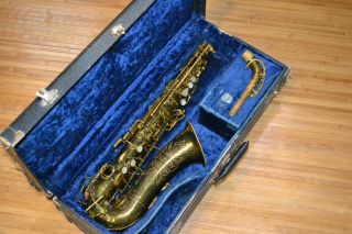 Vtg H&a Selmer Bundy Alto Saxophone Restoration W/ Case Parts Repair Elkhart