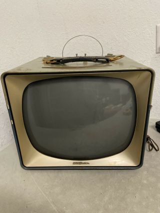1950s Rca Victor Tv 15” Mid - Century Modern Vintage Retro Television Tube