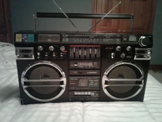 Lasonic Boombox Trc - 931 Dual Cassette With Equalizer Vintage