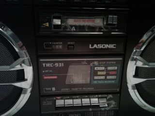 Lasonic Boombox TRC - 931 dual cassette with equalizer Vintage 2