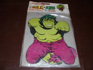 Vintage Incredible Hulk Rare Giant Jointed Hanging Fig.  Marvelmania Moc 1980