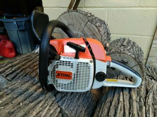 Vintage Stihl 028 Wb With Case And 18in Bar Strong Compression/spark Very