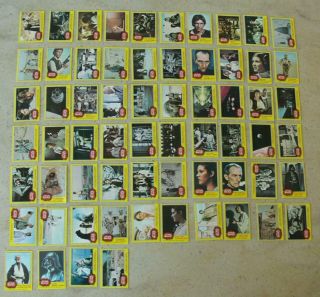 Star Wars Trading Cards - Topps 1977 Yellow Border - Complete Except 150 & 188