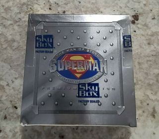 1994 Skybox Superman Man Of Steel Platinum Series Factory Box