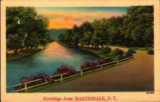 Vintage Postcard Greetings From Martindale Ny 1946