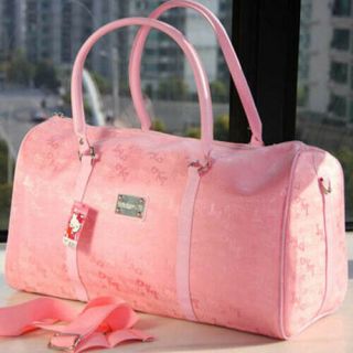 Hello Kitty Mens Womens Canvas Travel Hand Shoulder Bag Large Tote Purse Handbag