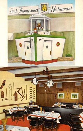 Bethesda Maryland Bish Thompson Restaurant & Catering Service Vintage Pc Dd7149