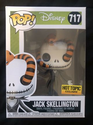 Funko Pop Disney 717 Jack Skellington Nightmare Before Christmas Hot Topic Excl
