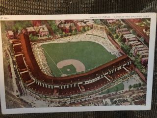 Vintage Wrigley Field Chicago Cubs 283 Baseball Stadium Postcard