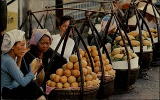 Women Produce Saigon Vietnam 1966 Vintage Postcard