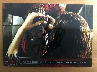 2002 Topps Spiderman Trading Card Stan Lee Signed Autograph With Certified