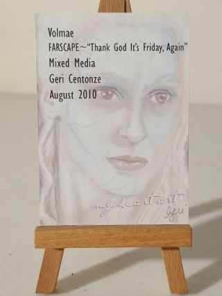 ACEO Sketch Card by Geri Centonze - Farscape - Volmae - Angie Milliken 3