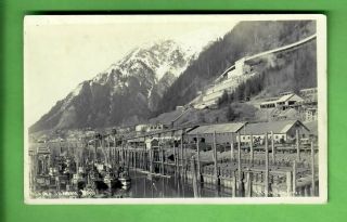 Vintage Rppc Postcard View Of Juneau Alaska Mining Mills Elite Studio