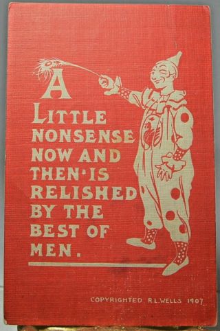 Clown Little Nonsense Vintage 1907 Comic Postcard