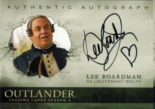 Outlander Season 4: Autograph Card Of Lee Boardman As Lieutenant Wolff Lw