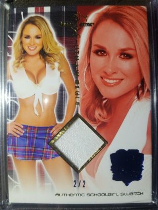 2012 Benchwarmer Michelle Baena Authentic School Girl Swatch 25 Years Blue 2/2