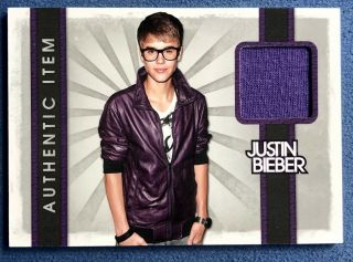 2012 Panini 24 Justin Bieber Authentic Event Worn Relic Card,  Singer