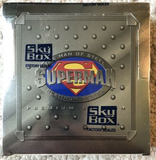 1994 Skybox Superman Man Of Steel Platinum Series Factory Box.