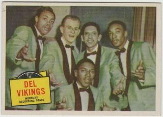 The Del Vikings 1957 Topps Hit Stars Trading Card 58 E1