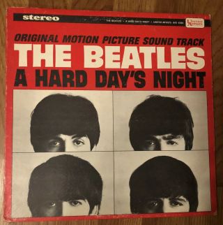 The Beatles A Hard Days Night Vinyl 1964 Uas 6366 “i Cry Instead” Misspelling